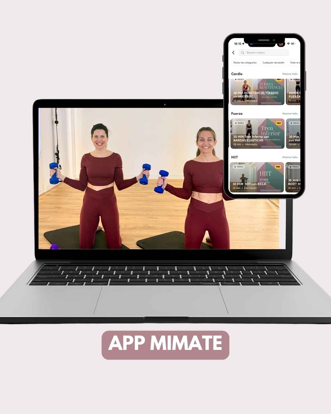 MIMATE ONLINE ejercicio fuerza en casa app